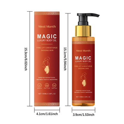Rose Tightening Body Oil Nourishing Lifting Firming Smooth Anti Cellulite Lightening Improve Dry Brightening Skin Care MassageOi