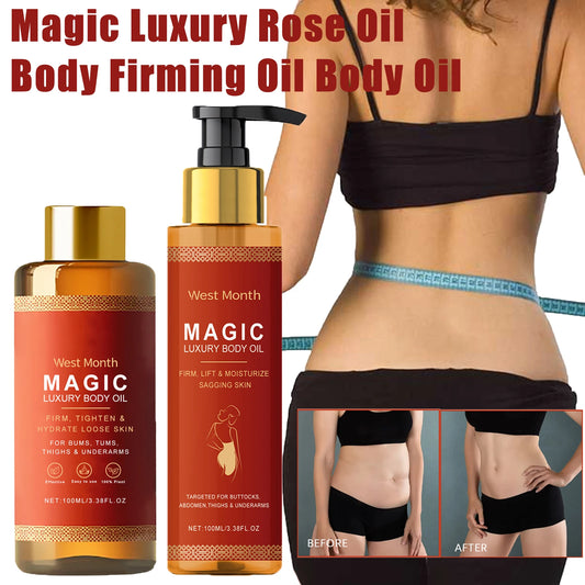 Rose Tightening Body Oil Nourishing Lifting Firming Smooth Anti Cellulite Lightening Improve Dry Brightening Skin Care MassageOi