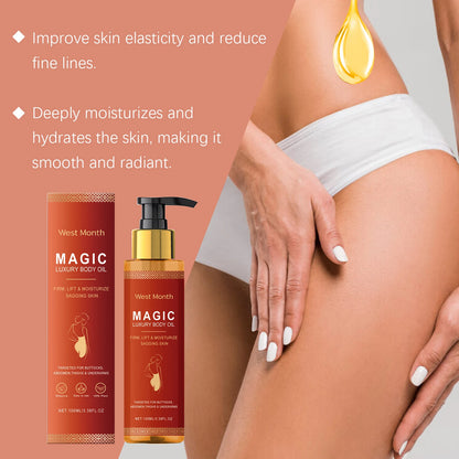 Rose Tightening Body Oil Nourishing Lifting Firming Smooth Anti Cellulite Lightening Improve Dry Brightening Skin Care MassageOi