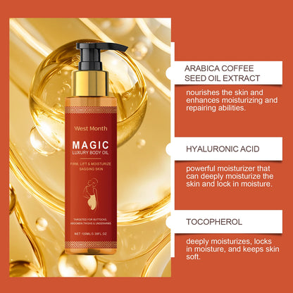 Rose Tightening Body Oil Nourishing Lifting Firming Smooth Anti Cellulite Lightening Improve Dry Brightening Skin Care MassageOi